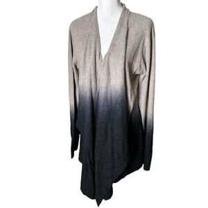 Barefoot Dreams soft waterfall ombre cardigan Sweater size L / XL purple gray